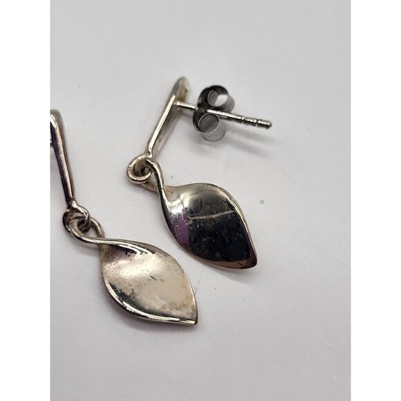 Vintage 925 Sterling Silver Minimalist Petite Dangle Drop Earrings SU Thailand - Picture 8 of 9